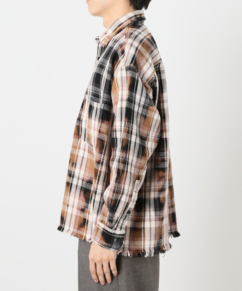 JOURNAL STANDARD シャツ チェックファット クラッシュシャツ