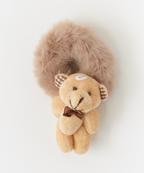 ROOP TOKYO シュシュ ふわふわ クマぬいぐるみ付 : ZOZOTOWN