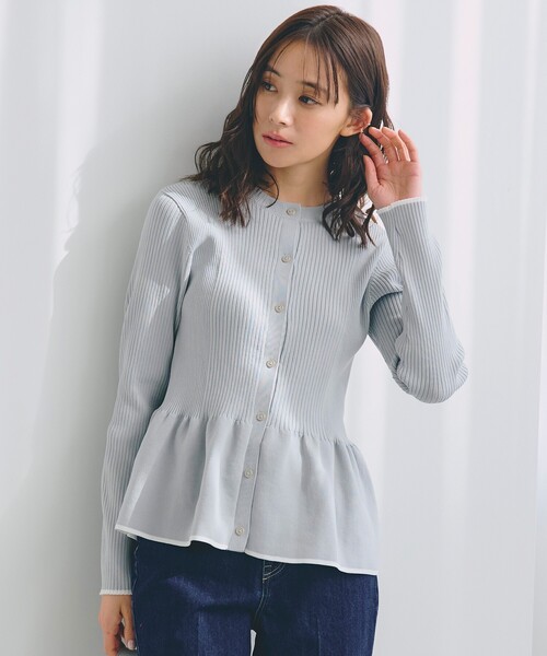 SALE‼️grove ペプラムニット grove（グローブ） ニット セーター 前後2WAYペプラムカーディガン