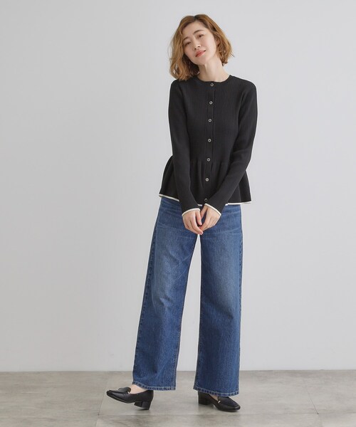 grove（グローブ） ニット セーター 前後2WAYペプラムカーディガン