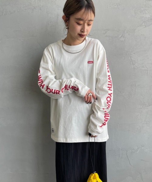 CHUMS tシャツ 「WEB限定」「CHUMS/チャムス」 袖プリント