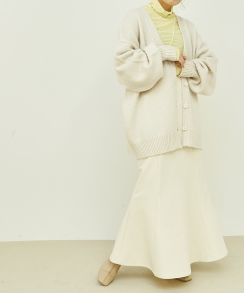 「VANNIE U」 ニットカーディガン FREE ライトブルー レディース_画像2