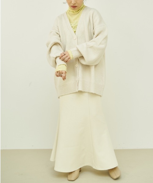 「VANNIE U」 ニットカーディガン FREE ライトブルー レディース_画像9