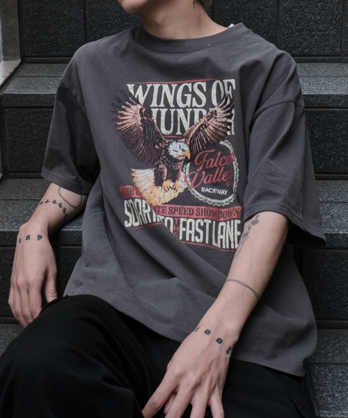 25春夏★ロゴマーク[”]付きTシャツ【各色】 WEGO tシャツ WEGO/「25年春夏新作」ヴィンテージライク