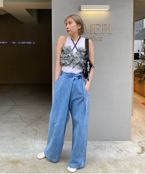 Ameri（アメリ） ジーンズ デニム デニムパンツ WRAP DENIM WIDE PANTS