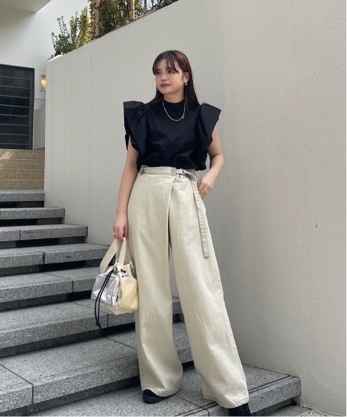 Ameri（アメリ） ワイドパンツ ジーンズ デニム デニムパンツ WRAP