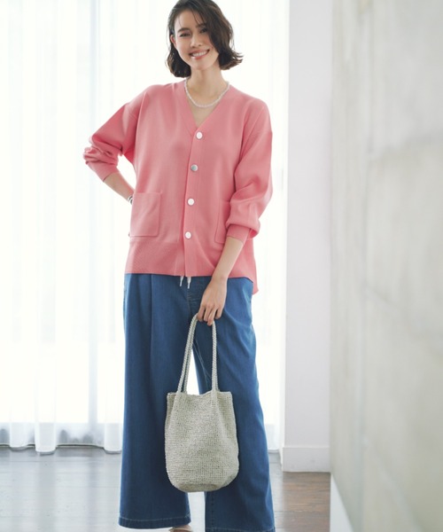 Elura カーディガン 「WEB限定」もっちり立体オーバー