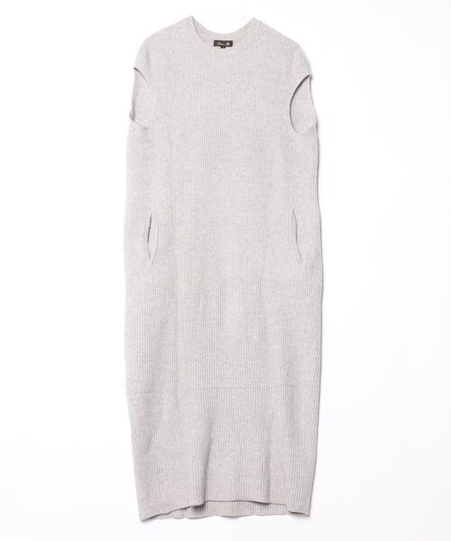ドゥロワー　ニットロングワンピース DRAWER（ドゥロワー） ニットワンピース 2 グレー レディース