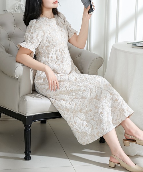 Lace Ladies（レースレディース） ワンピース フラワー ジャガード