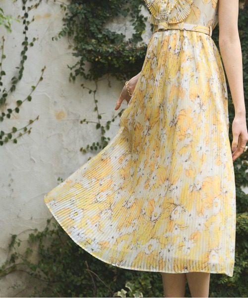 ERADIE ワンピース French Sleeve Airy Pleated Printed one