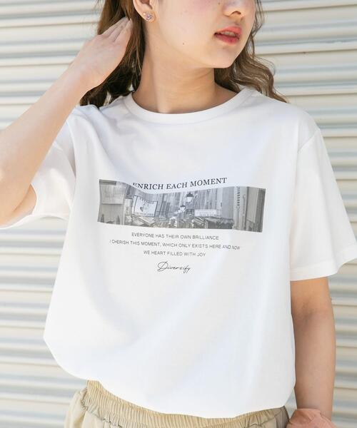 tシャツ 「WEB限定」フォトプリントトップス レディース ITEMS URBANRESEARCH tシャツ フォトプリントTシャツ レディース