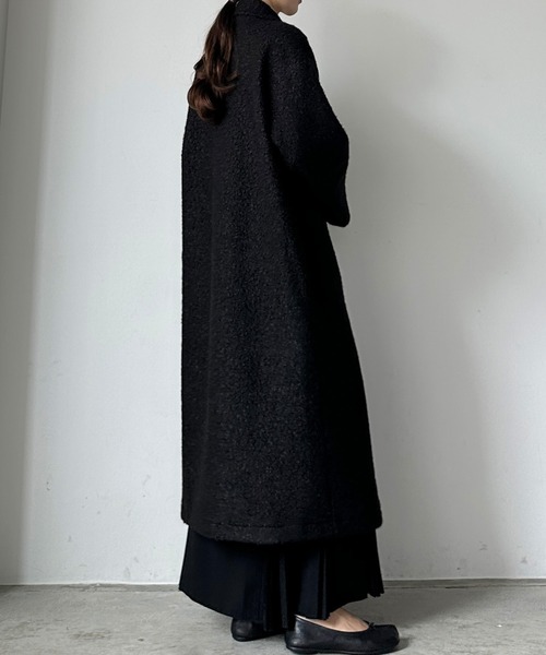 「Louere」 チェスターコート LARGE ブラック レディース_画像5