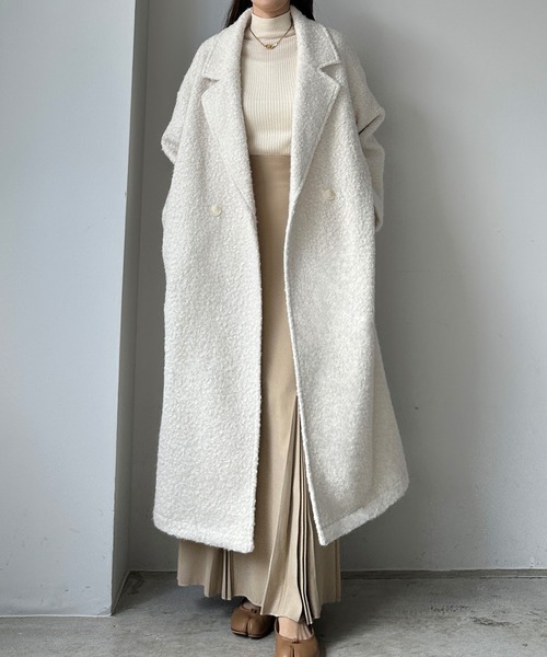 「Louere」 チェスターコート LARGE ブラック レディース_画像9