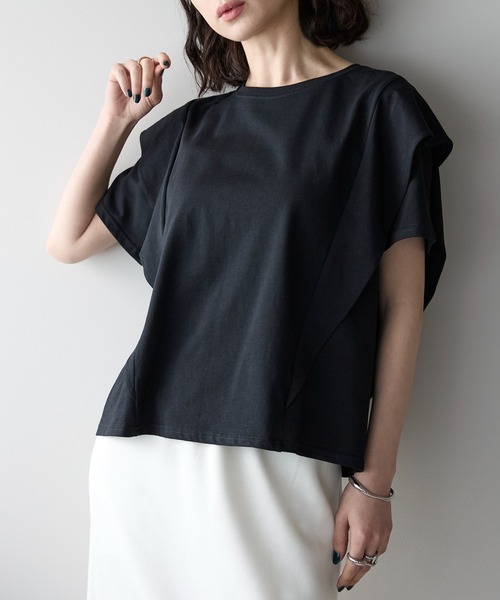 tシャツ フリルスリーブT レディース &. NOSTALGIA tシャツ 「ZOZO限定」フリルスリーブカットソー