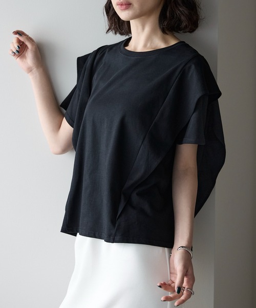 tシャツ ロイヤルスリーブTシャツ レディース coen tシャツ メタリックロゴプリントロングスリーブTシャツ