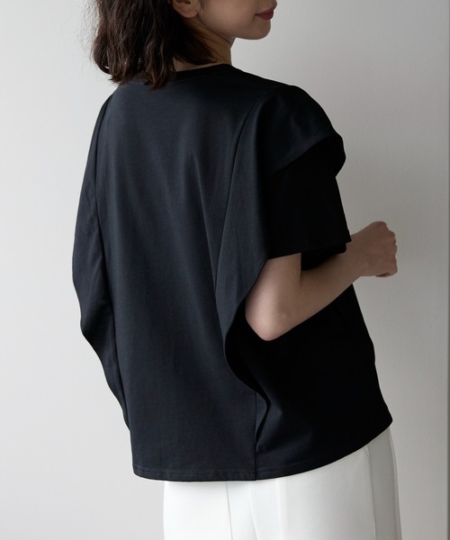each alchemist tシャツ ラッフルフリルスリーブコンパクトT