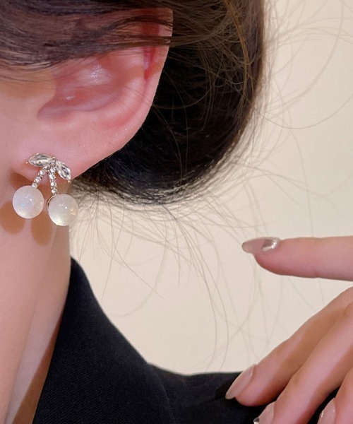 shoppinggo ピアス ピアス さくらんぼ 可愛いピアス レディース