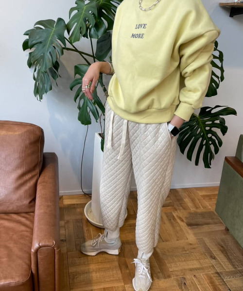 「ISOOK」 イージーパンツ FREE アイボリー レディース_画像4