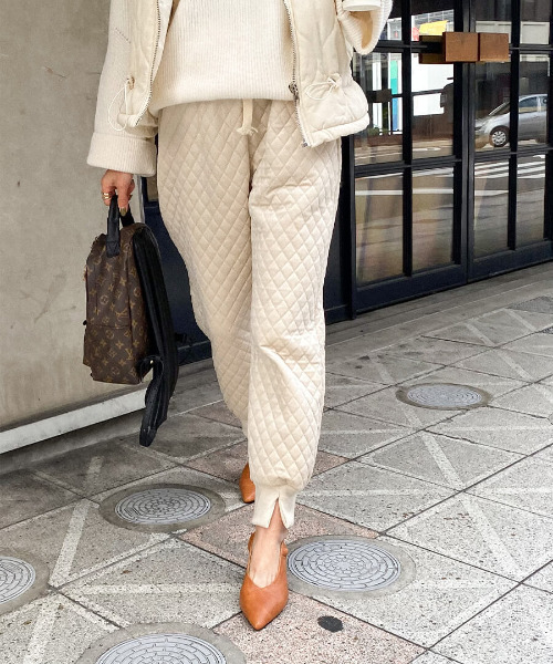 「ISOOK」 イージーパンツ FREE アイボリー レディース_画像8