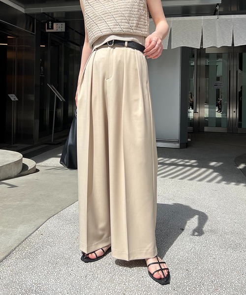 CAPRICIEUX LE'MAGE ベージュ ワイドパンツ サイズ36 CAPRICIEUX LE'MAGE 「CAPRICIEUX LE'MAGE」 パンツ 36 ベージュ