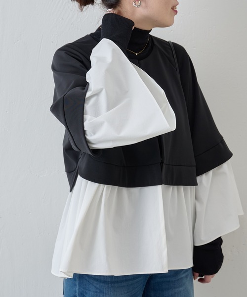 「BEARDSLEY」 長袖カットソー FREE ブルー レディース BEARDSLEY 「BEARDSLEY」 長袖カットソー FREE ブルー