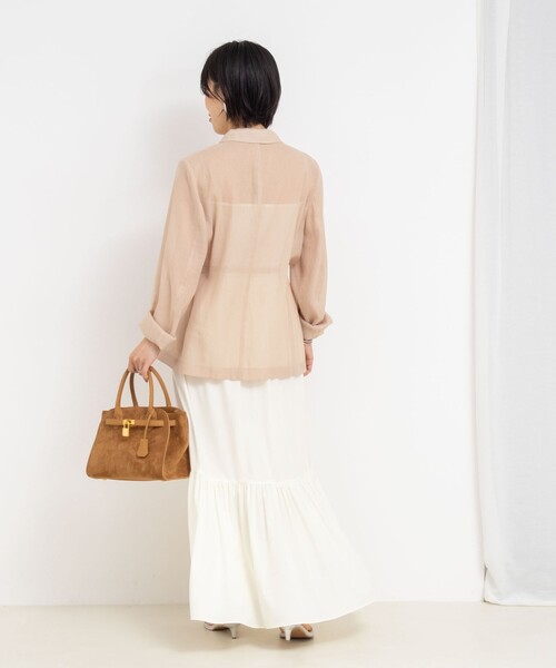 camel、　LOUNGEDRESS リネンライクシアージャケット リネンライクシアージャケット｜ルミネのファッション通販