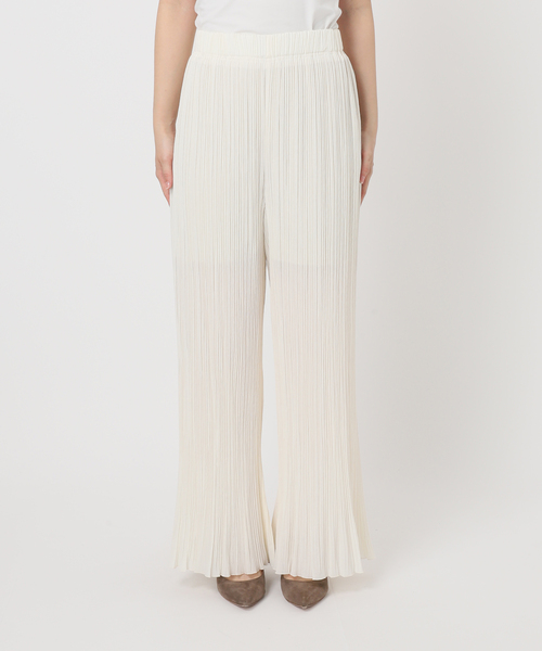 NOBLE（ノーブル） パンツ ファジーシフォンランダムプリーツパンツ