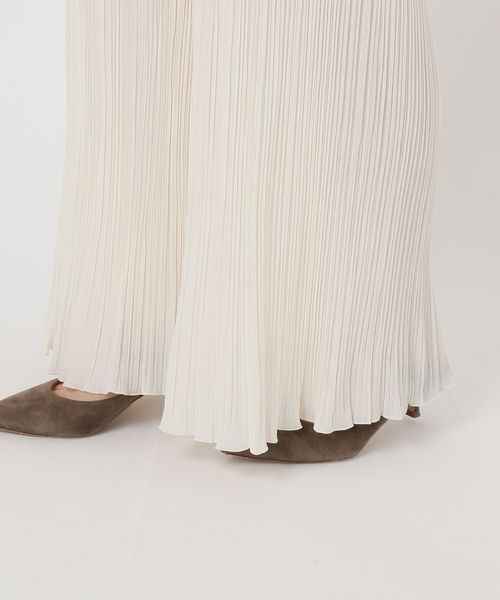 NOBLE（ノーブル） パンツ ファジーシフォンランダムプリーツパンツ