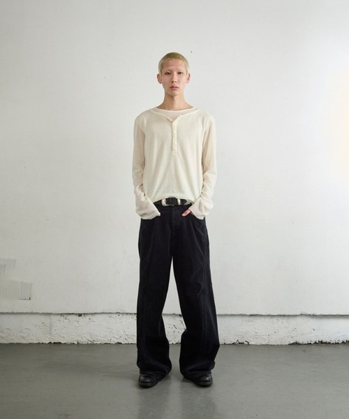 NVRFRGT スラックス 3D TWISTED WIDE LEG 5P PANTS メンズ