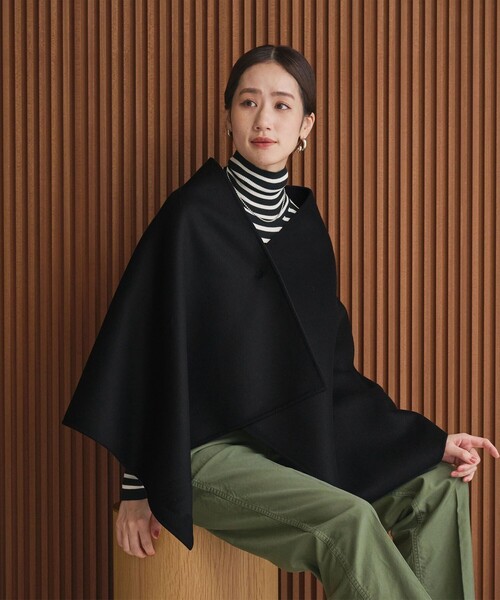 UNITED ARROWS ユナイテッドアローズ リバーコート バイカラーリバー UNITED ARROWS ノーカラーコート コート バイカラー リバー