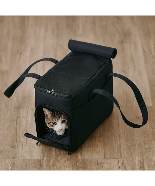 【ほぼ未使用ペットキャリーバッグ】洗えるキャリーバッグ　Mサイズ　デニムブラック 無印良品（MUJI） ペット用 洗えるキャリーバッグ 小／約幅20×奥行