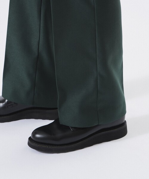 beams plus スラックス BEAMS BOY スラックス パンツ ポリエステル ツイル レディース