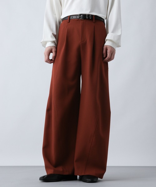 HARE（ハレ） スラックス 「SET UP対応」3ディメンションワイドパンツ