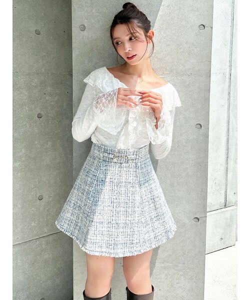 RESEXXY（リゼクシー） tシャツ ラッフルレーストップス レディース