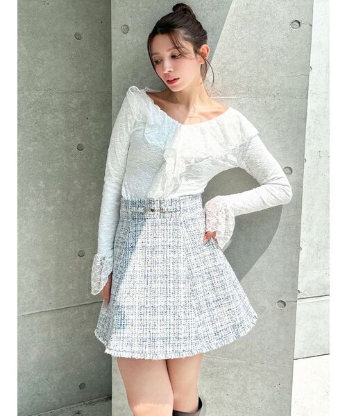 RESEXXY（リゼクシー） tシャツ ラッフルレーストップス レディース