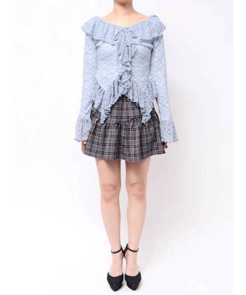 RESEXXY（リゼクシー） tシャツ ラッフルレーストップス レディース