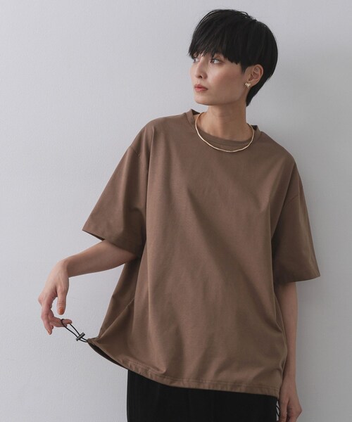 OPAQUE.CLIP（オペークドットクリップ） tシャツ 裾ドロストTシャツ