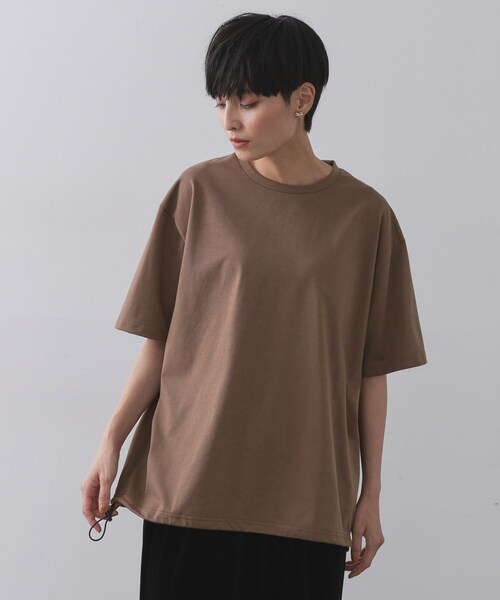 itoさん♡バイカラーコットンリネントップス　新品同様 GREY LABEL リネンミックスショートスリーブシャツ(トップス