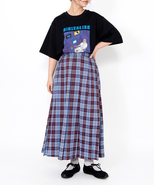 PUNYUS（プニュズ） ロング スカート チェックプリーツロングスカート