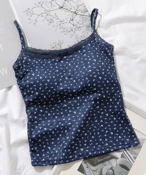 Lace Ladies（レースレディース） キャミソール 小花柄 レース リボン