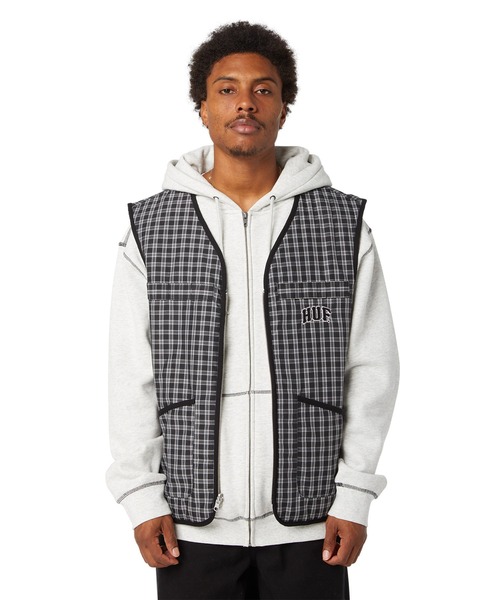 HUF（ハフ） ブルゾン アウター POYNTER REVERSIBLE VEST メンズ 