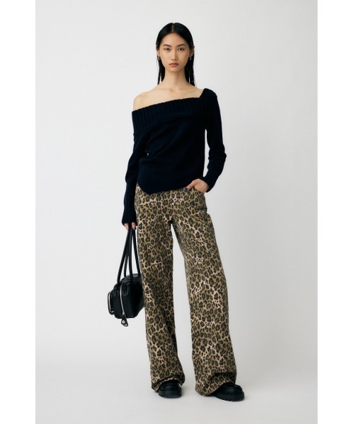 MOUSSY 【25年AW新作】ASYMMETRY トップス　グレー MOUSSY（マウジー） ニット セーター 「25年AW新作」ASYMMETRY