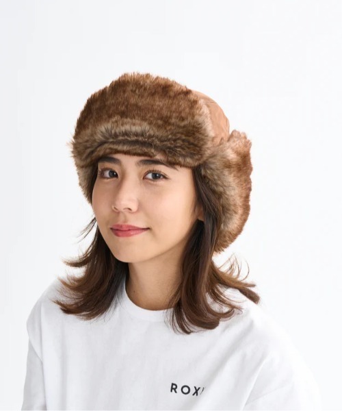 ファー付きキルティングフライトキャップ ROXY（ロキシー） キャップ 帽子 TAKE OFF HAT /ロキシーファー