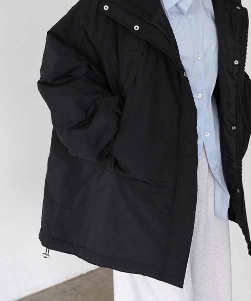 Freesia ダウンコート ダウンジャケット スタンドカラー2way中綿ダウン