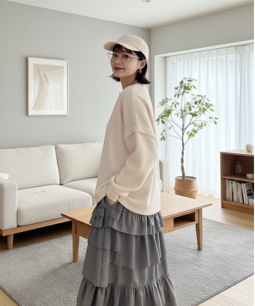 Lateru ニット セーター ニットトップス V カット 大人フェミニン