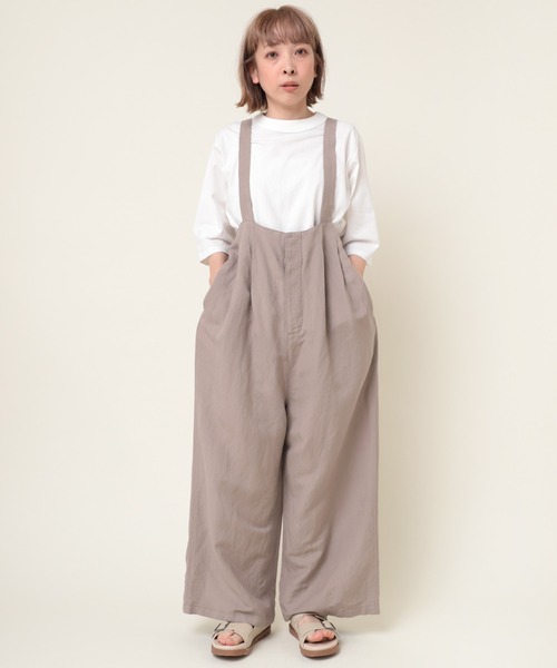 「RNA-N」 オーバーオール MEDIUM グレイッシュベージュ レディース_画像4