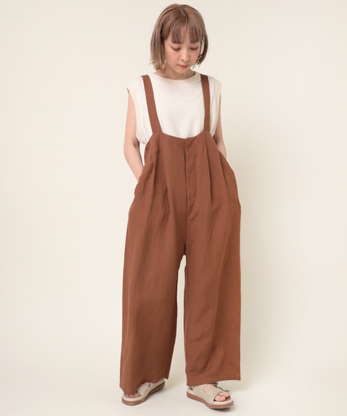 「RNA-N」 オーバーオール MEDIUM グレイッシュベージュ レディース_画像9