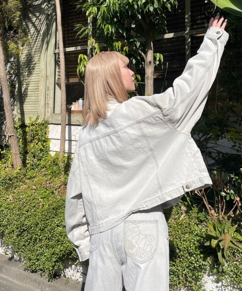 HTH ブルゾン アウター curve stitch denim blouson レディース 
