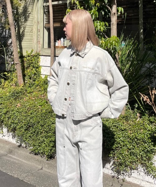 HTH ブルゾン アウター curve stitch denim blouson レディース 