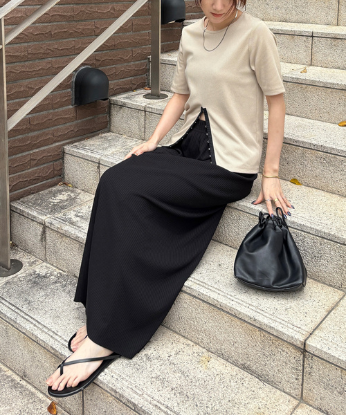 「ISOOK」 半袖カットソー FREE ベージュ レディース_画像5